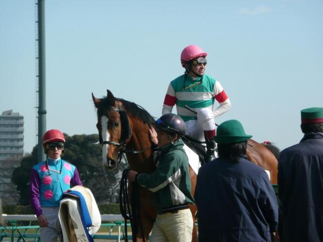 優勝！中山未勝利戦～ゴール後の様子 スーブルソー