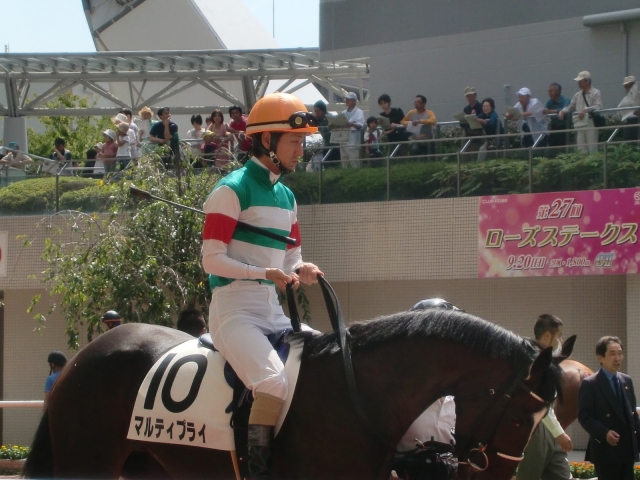 ９．２１阪神　新馬芝１４００　秋山騎手 マルティプライ