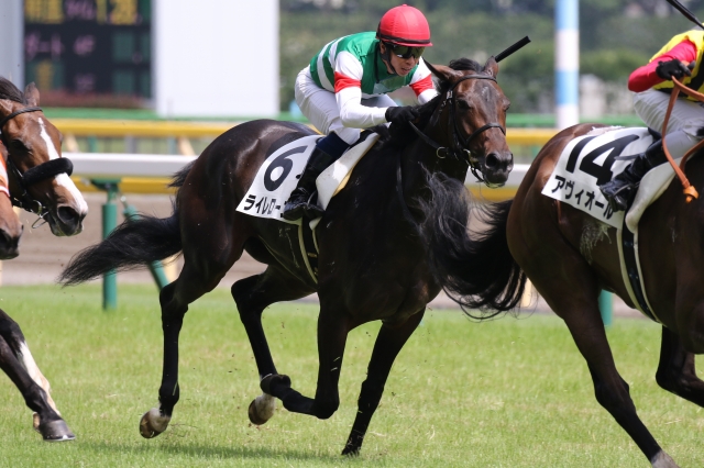 2018年6月24日 3歳以上500万下牝馬限定戦　直線 ライレローズ